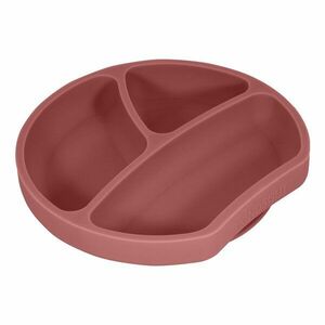 Téglavörös szilikon gyerek tányér 19x20, 5 cm Dusky Pink – Kindsgut kép