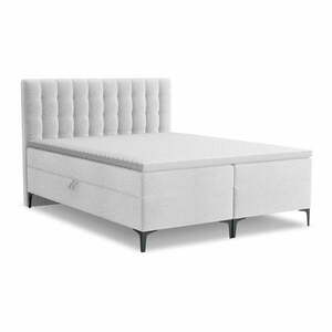 Ezüstszínű ágyneműtartós boxspring ágy 160x200 cm Puhala – Makamii kép