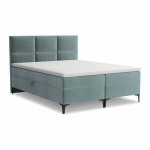 Világoskék ágyneműtartós boxspring ágy 160x200 cm Pakalana – Makamii kép