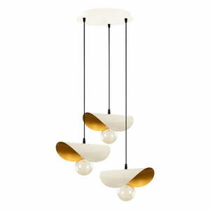 Fehér-aranyszínű függőlámpa fém búrával Sivani – Opviq lights kép
