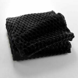 Fekete mikroflanel takaró 125x150 cm Mini Frosty – douceur d'intérieur kép