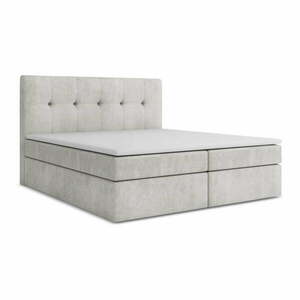 Ezüstszínű ágyneműtartós boxspring ágy 160x200 cm Palta – Makamii kép