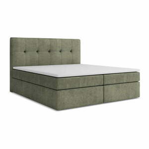 Zöld ágyneműtartós boxspring ágy 160x200 cm Palta – Makamii kép