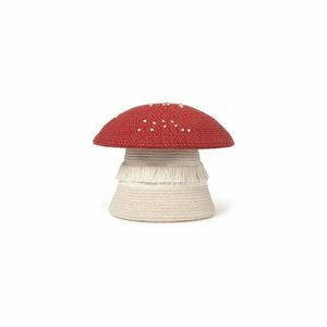 Piros-krémszínű textil játéktároló kosár ø 38x33 cm Big Mushroom – Lorena Canals kép