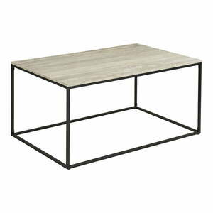 Fekete-bézs dohányzóasztal kő dekorral 60x90 cm Vita – House Nordic kép