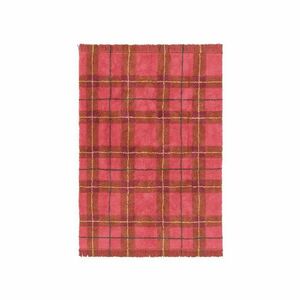Piros mosható-kézi szövésű pamut szőnyeg 90x120 cm Tartan Vintage Red – Lorena Canals kép