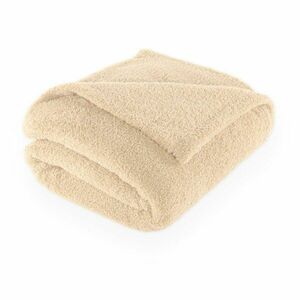 Bézs mikroplüss takaró 150x200 cm Cocoon – Tiseco Home Studio kép