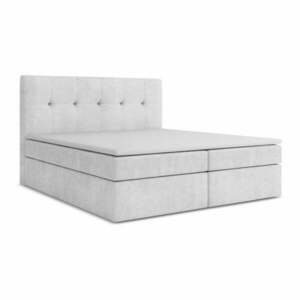 Ezüstszínű ágyneműtartós boxspring ágy 160x200 cm Palta – Makamii kép