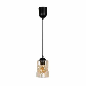 Fekete függőlámpa üveg búrával ø 10 cm Felis – Candellux Lighting kép