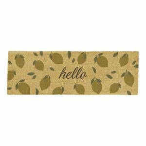 Kókuszrost lábtörlő 40x120 cm Hello Lemons – Artsy Doormats kép