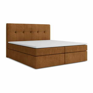 Terrakotta színű ágyneműtartós boxspring ágy 180x200 cm Palta – Makamii kép