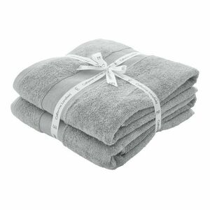 Világosszürke frottír pamut fürdőlepedő szett 2 db-os 90x140 cm Anti-Bacterial – Catherine Lansfield kép