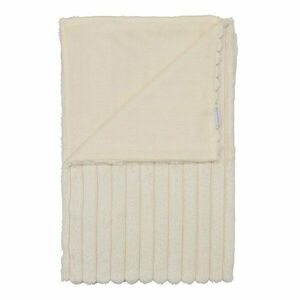 Krémszínű mikroplüss takaró 130x170 cm Cosy Ribbed – Catherine Lansfield kép