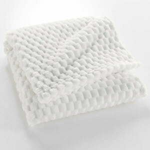 Krémszínű mikroflanel takaró 125x150 cm Mini Frosty – douceur d'intérieur kép