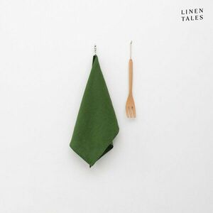 Len konyharuha 45x65 cm True Green – Linen Tales kép