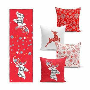 Párnahuzat és asztali futó szett 5 db-os Snowflakes – Mila Home kép
