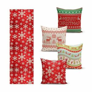 Párnahuzat és asztali futó szett 5 db-os Christmas Sweater – Mila Home kép