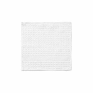 Fehér frottír bio pamut törölköző 30x30 cm Check – JUNA kép