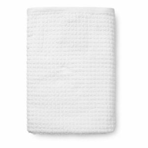 Fehér frottír bio pamut fürdőlepedő 70x140 cm Check – JUNA kép