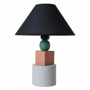 Fekete asztali lámpa fém búrával (magasság 40 cm) Rila – Opviq lights kép