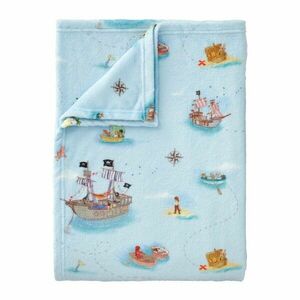 Kék mikroplüss gyerek takaró 150x200 cm Pirates – Belle & Boo kép