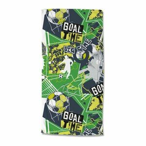 Zöld gyerek bársony strandtörölköző 75x150 cm Goaltime – Good Morning kép