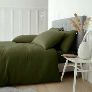 Khaki kétszemélyes flanel ágyneműhuzat 200x200 cm Brushed – Catherine Lansfield kép