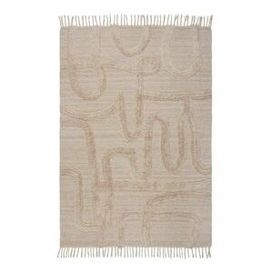 Bézs kézi szövésű gyapjú szőnyeg 200x290 cm Loma – Flair Rugs kép