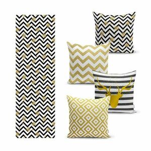 Párnahuzat és asztali futó szett 5 db-os ZigZag – Mila Home kép