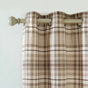 Barna flanel termo függöny szett 2 db-os 168x183 cm Cullen Thermal Check – Catherine Lansfield kép