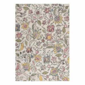 Krémszínű kézi szövésű gyapjú szőnyeg 160x230 cm Tania Floral – Flair Rugs kép