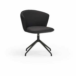 Fekete kárpitozott étkezőfotel szett 2 db-os Add – Teulat kép