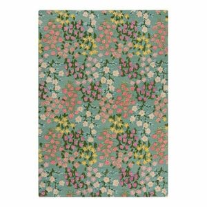 Mentazöld kézi szövésű gyapjú szőnyeg 120x170 cm Emilia Floral – Flair Rugs kép