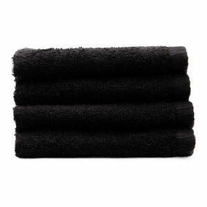 Fekete gyorsan száradó frottír pamut törölköző szett 4 db-os 30x30 cm Quick Dry – Catherine Lansfield kép