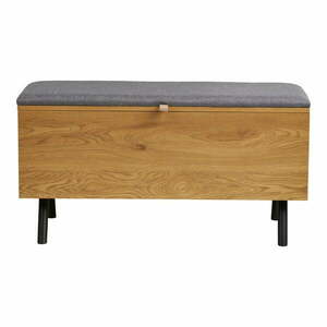 Natúr színű tárolóláda tölgyfa dekorral 92x48x33 cm Barco – House Nordic kép