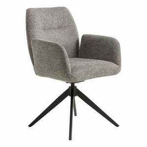 Szürke kárpitozott karfás étkezőfotel Roxana – Unique Furniture kép