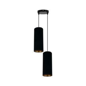 HEXE Csillár zsinóron AVALO 2xE27/60W/230V á. 20 cm fekete kép
