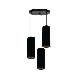 HEXE Csillár zsinóron AVALO 3xE27/60W/230V á. 35 cm fekete kép