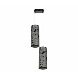 HEXE Csillár zsinóron AVALO 2xE27/60W/230V á. 20 cm szürke/fekete kép