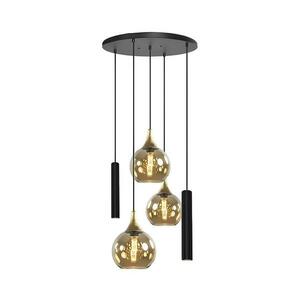 Keter Lighting CALYPSO lógcsillár 2xGU10/60W + 3xE27/60W fekete/arany kép