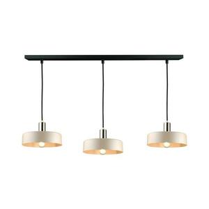 Keter Lighting Csillár zsinóron LATTE 3xE27/60W/230V bézs/fekete/fényezett króm kép