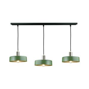 Keter Lighting Csillár zsinóron HAKI 3xE27/60W/230V zöld/fekete/fényezett króm kép
