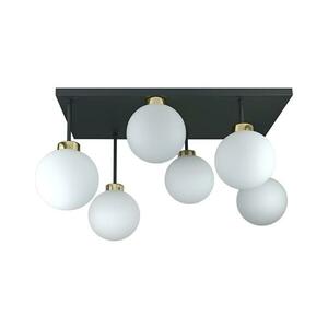 Keter Lighting Felületre szerelhető csillár DEA 6xE14/60W/230V fekete/arany/fehér kép