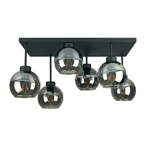 Keter Lighting Felületre szerelhető csillár NESSA 6xE27/60W/230V fekete/füstös fekete kép