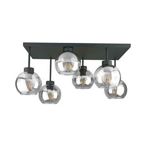 Keter Lighting Felületre szerelhető csillár NESSA 6xE27/60W/230V fekete/átlátszó kép