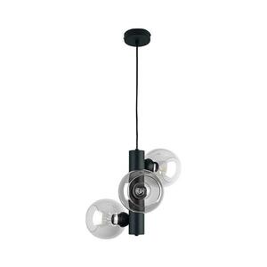 Keter Lighting Csillár zsinóron TUBE 3xE27/60W/230V fekete/átlátszó kép