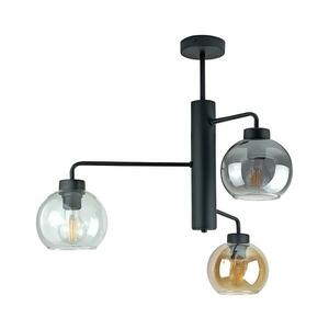 Keter Lighting Csillár rúdon FLEX 3xE27/60W/230V fekete/füstös fekete/füstös bézs/átlátszó kép