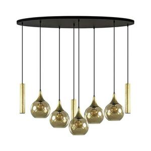 Keter Lighting Csillár zsinóron CALYPSO 3xGU10/60W/230V + 5xE27/60W fekete/arany kép