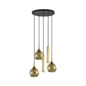 Keter Lighting CALYPSO lógcsillár 2xGU10/60W + 3xE27/60W fekete/arany kép