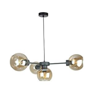 Keter Lighting Csillár zsinóron KALIOPE 4xE27/60W/230V fekete/füstös bézs kép